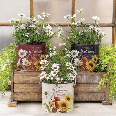 3/set Welcome Botanical Bucket - The Fox Decor
